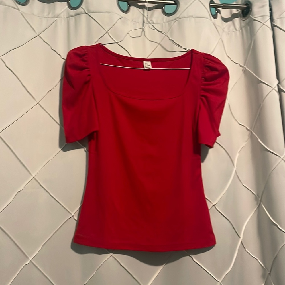 Red Shein Blouse (Size S)